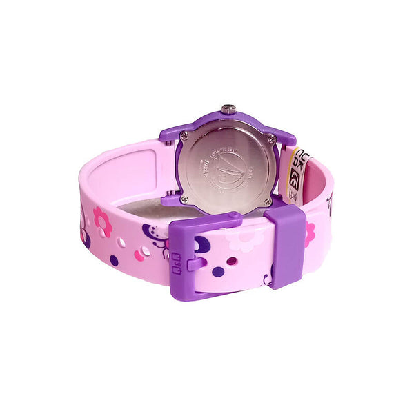 Q&Q Watch By Citizen V22A-009VY Kids Analog Watch with Pink Resin Strap
