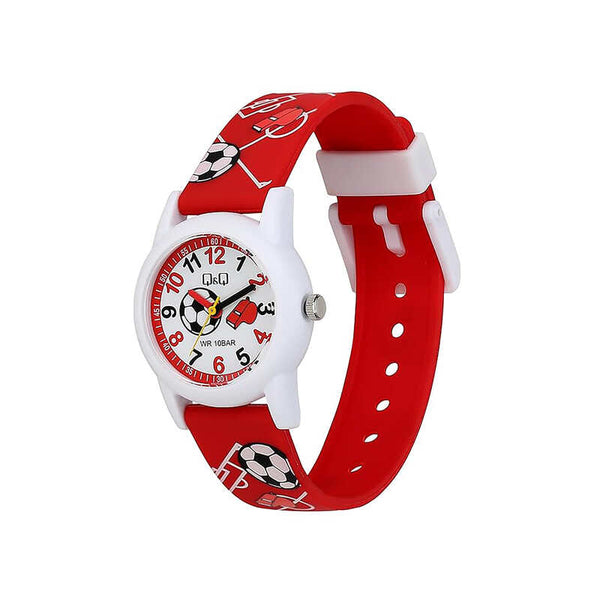 Q&Q Watch By Citizen V22A-010VY Kids Analog Watch with Red Resin Strap