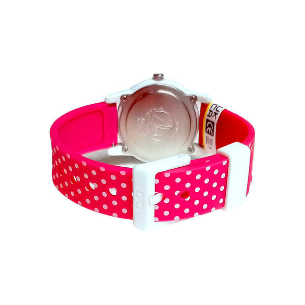 Q&Q Watch By Citizen V22A-012VY Kids Analog Watch with Red Resin Strap