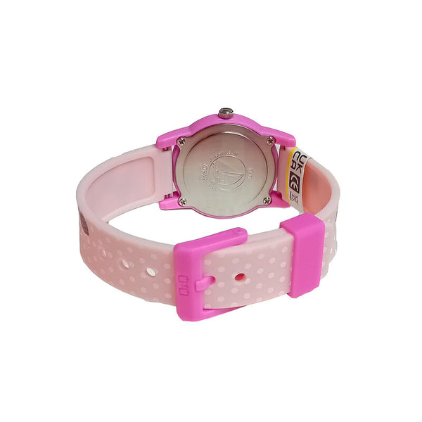 Q&Q Watch By Citizen V22A-015VY Kids Analog Watch with Pink Resin Strap