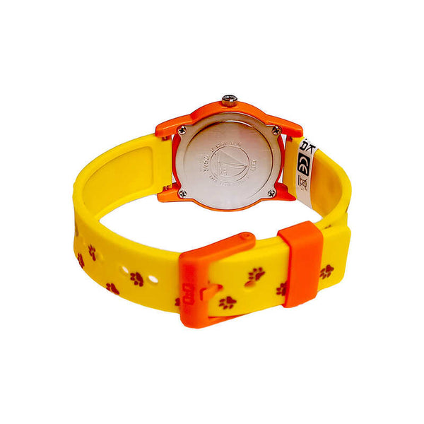 Q&Q Watch By Citizen V22A-016VY Kids Analog Watch with Yellow Resin Strap