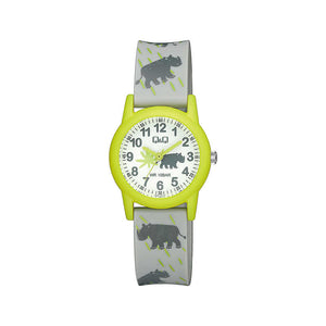 Q&Q Watch By Citizen V22A-017VY Kids Analog Watch with Grey Resin Strap