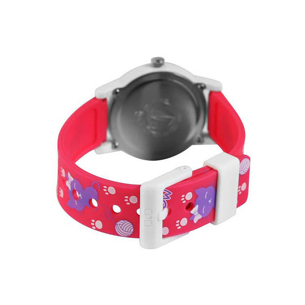 Q&Q Watch By Citizen V23A-001VY Kids Analog Watch with Pink Resin Strap