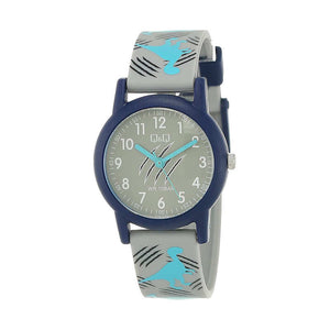 Q&Q Watch by Citizen V23A-005VY Kids Analog Watch with Grey Resin Strap