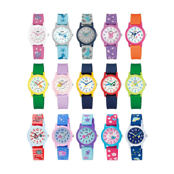 Q&Q Watch By Citizen V23A-007VY Kids Analog Watch with Purple Resin Strap