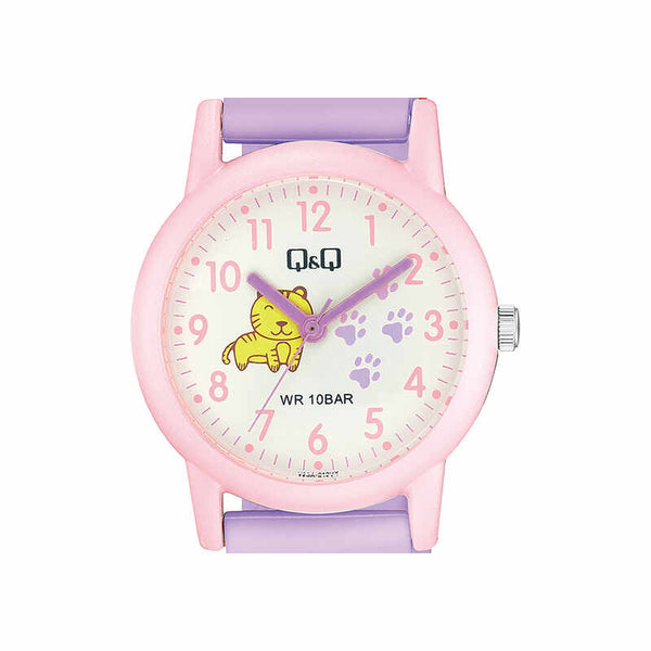 Q&Q Watch By Citizen V23A-012VY Kids Analog Watch with Purple Resin Strap