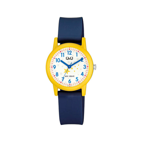 Q&Q Watch By Citizen V23A-013VY Kids Analog Watch with Blue Resin Strap