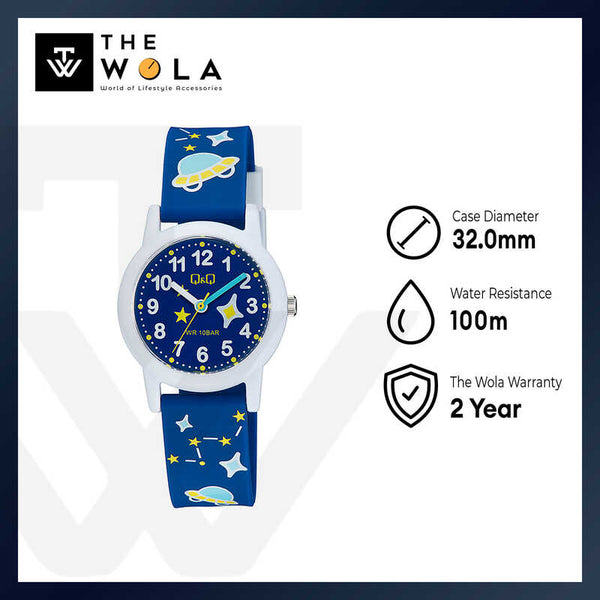 Q&Q Watch By Citizen V23A-017VY Kids Analog Watch with Blue Resin Strap
