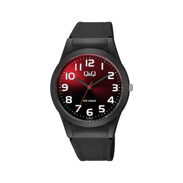 Q&Q Watch By Citizen V25A-002VY Women Analog Watch with Black Resin Strap