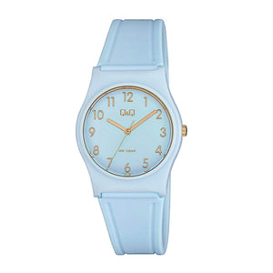 Q&Q Watch by Citizen VP34J075Y Unisex Analog Watch with Blue Rubber Strap