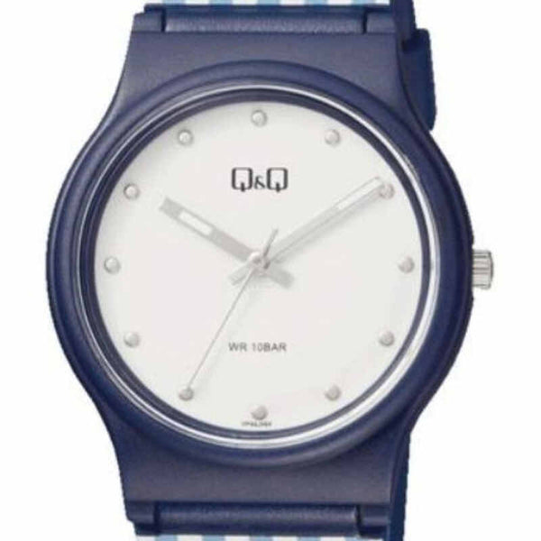 Q&Q Watch by Citizen VP46J054Y Women Analog Watch with Blue Rubber Strap