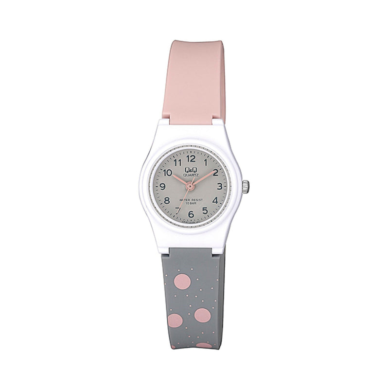 Q&Q Watch by Citizen VP47J038Y Kids Analog Watch with Pink Rubber Strap