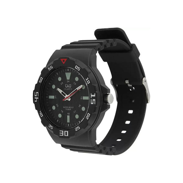 Q&Q Watch By Citizen VR18J002Y Men Analog Watch with Black Rubber Strap