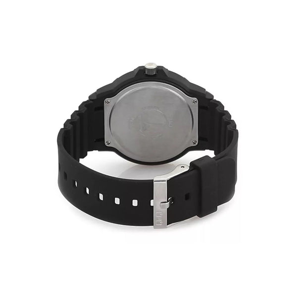 Q&Q Watch By Citizen VR18J003Y Men Analog Watch with Black Rubber Strap
