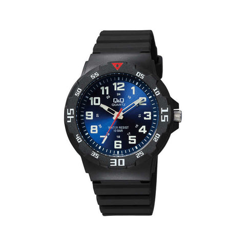 Q&Q Watch By Citizen VR18J005Y Men Analog Watch with Black Rubber Strap