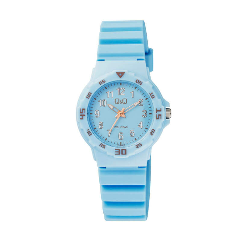 Q&Q Watch by Citizen VR19J015Y Kids Analog Watch with Blue Rubber Strap
