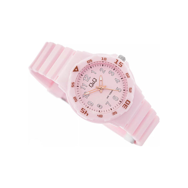 Q&Q Watch By Citizen VR19J017Y Kids Analog Watch with Pink Rubber Strap