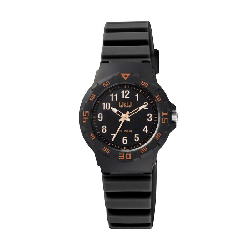 Q&Q Watch by Citizen VR19J019Y Kids Analog Watch with Black Rubber Strap
