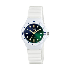 Q&Q Watch by Citizen VR19J023Y Kids Analog Watch with White Rubber Strap