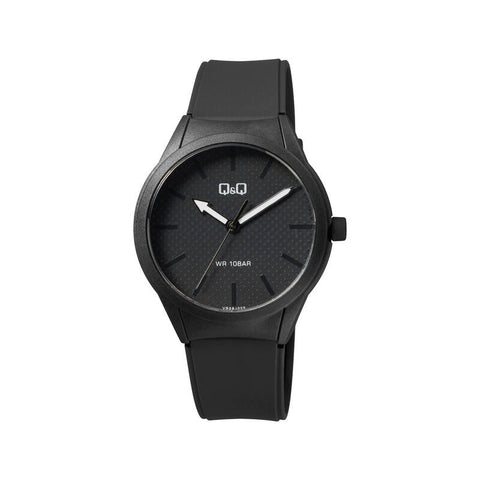 Q&Q Watch By Citizen VR28J025Y Men Analog Watch with Black Rubber Strap