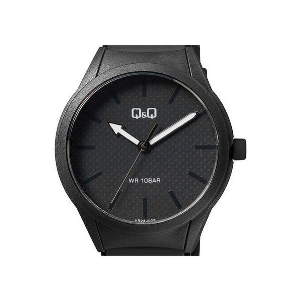 Q&Q Watch By Citizen VR28J025Y Men Analog Watch with Black Rubber Strap
