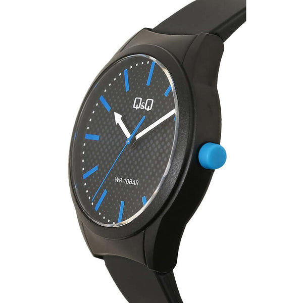 Q&Q Watch By Citizen VR28J026Y Men Analog Watch with Black Rubber Strap
