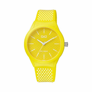 Q&Q Watch by Citizen VR28J040Y Women Analog Watch with Yellow Rubber Strap