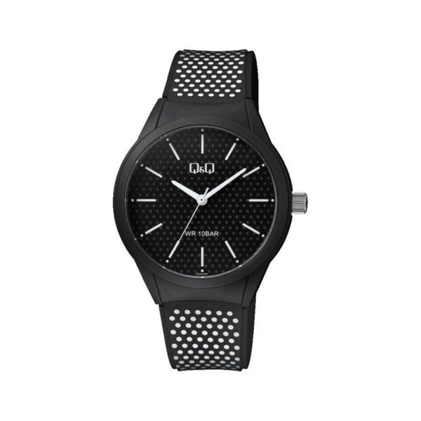 Q&Q Watch by Citizen VR28J041Y Women Analog Watch with Black Rubber Strap
