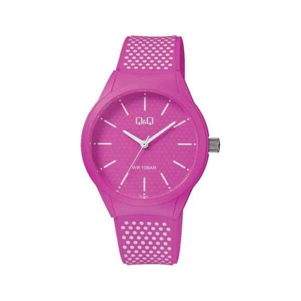 Q&Q Watch by Citizen VR28J042Y Women Analog Watch with Pink Rubber Strap