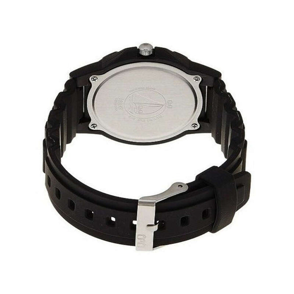 Q&Q Watch by Citizen VR35J023Y Men Analog Watch with Black Rubber Strap