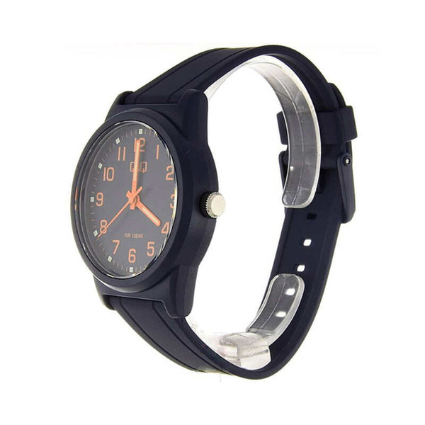 Q&Q Watch by Citizen VR35J029Y Men Analog Watch with Blue Rubber Strap