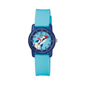 Q&Q Watch by Citizen VR41J008Y Kids Analog Watch with Blue Rubber Strap