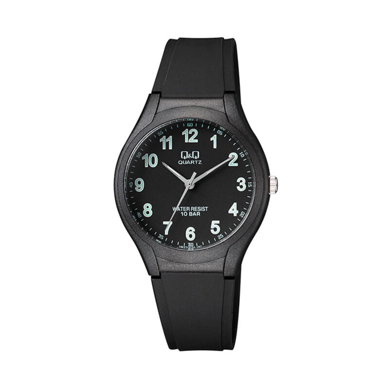 Q&Q Watch by Citizen VR72J010Y Women Analog Watch with Black Rubber Strap