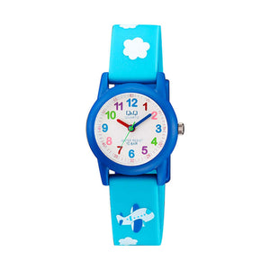 Q&Q Watch by Citizen VR99J005Y Kids Analog Watch with Blue Rubber Strap