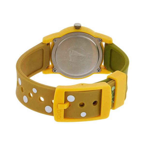 Q&Q Watch by Citizen VR99J008Y Kids Analog Watch with Green Rubber Strap