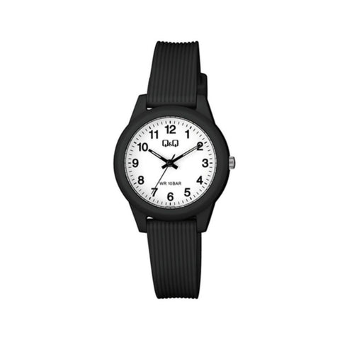 Q&Q Watch by Citizen VS13J001Y Women Analog Watch with Black Rubber Strap