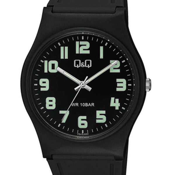 Q&Q Watch by Citizen VS42J002Y Men Analog Watch with Black Rubber Strap