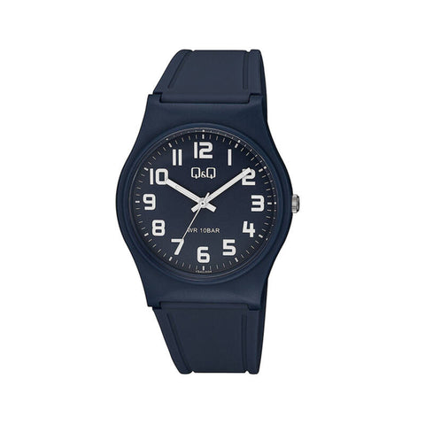 Q&Q Watch by Citizen VS42J004Y Men Analog Watch with Blue Rubber Strap