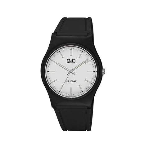 Q&Q Watch by Citizen VS42J005Y Men Analog Watch with Black Rubber Strap