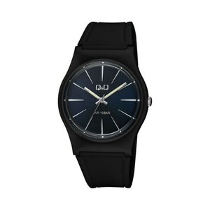Q&Q Watch by Citizen VS42J010Y Men Analog Watch with Black Rubber Strap