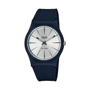 Q&Q Watch by Citizen VS42J013Y Men Analog Watch with Blue Rubber Strap