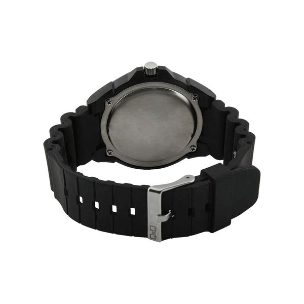 Q&Q Watch by Citizen VS44J001Y Men Analog Watch with Black Rubber Strap
