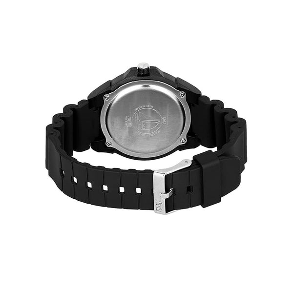 Q&Q Watch by Citizen VS44J005Y Men Analog Watch with Black Rubber Strap