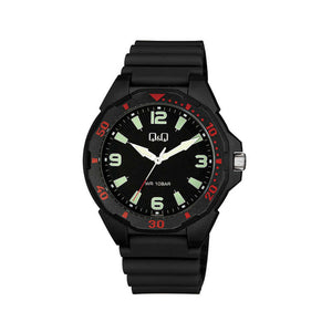 Q&Q Watch by Citizen VS44J006Y Men Analog Watch with Black Rubber Strap