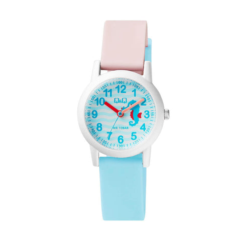 Q&Q Watch by Citizen VS49J001Y Kids Analog Watch with Blue Rubber Strap