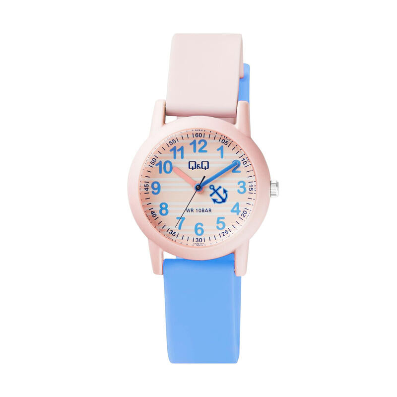 Q&Q Watch by Citizen VS49J002Y Kids Analog Watch with Pink Rubber Strap