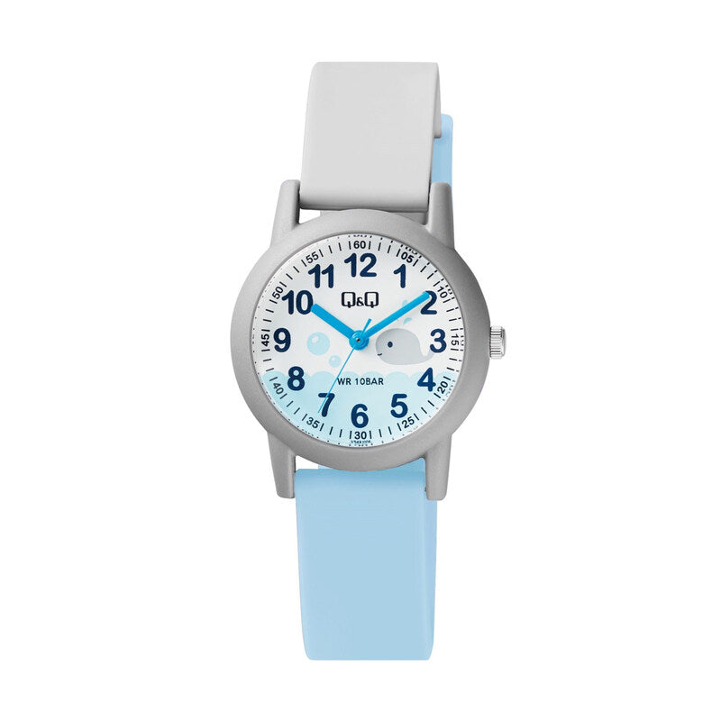 Q&Q Watch by Citizen VS49J006Y Kids Analog Watch with Blue Rubber Strap