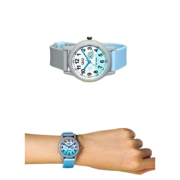 Q&Q Watch by Citizen VS49J006Y Kids Analog Watch with Blue Rubber Strap