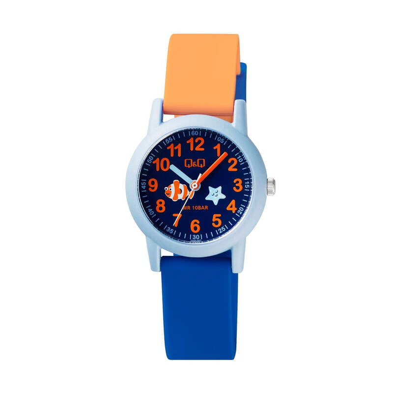 Q&Q Watch by Citizen VS49J007Y Kids Analog Watch with Blue Rubber Strap