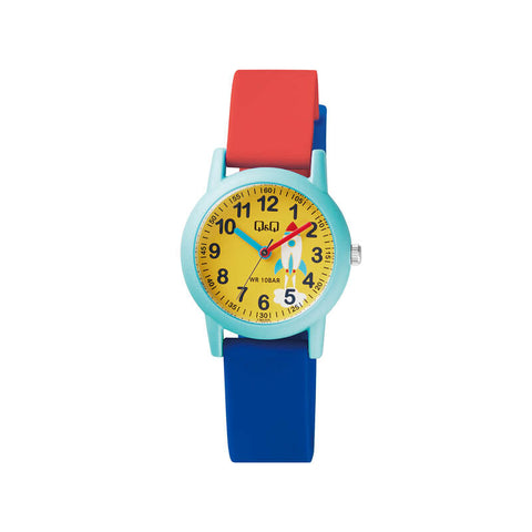 Q&Q Watch By Citizen VS49J009Y Kids Analog Watch with Blue Rubber Strap